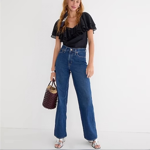 J.Crew High-rise '90s wide-leg jean in Antique Blue wash - Picture 3 of 8